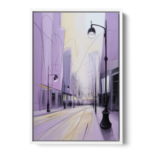 Nowy Swiat Stroll - White Framed Canvas Wall Art - Front