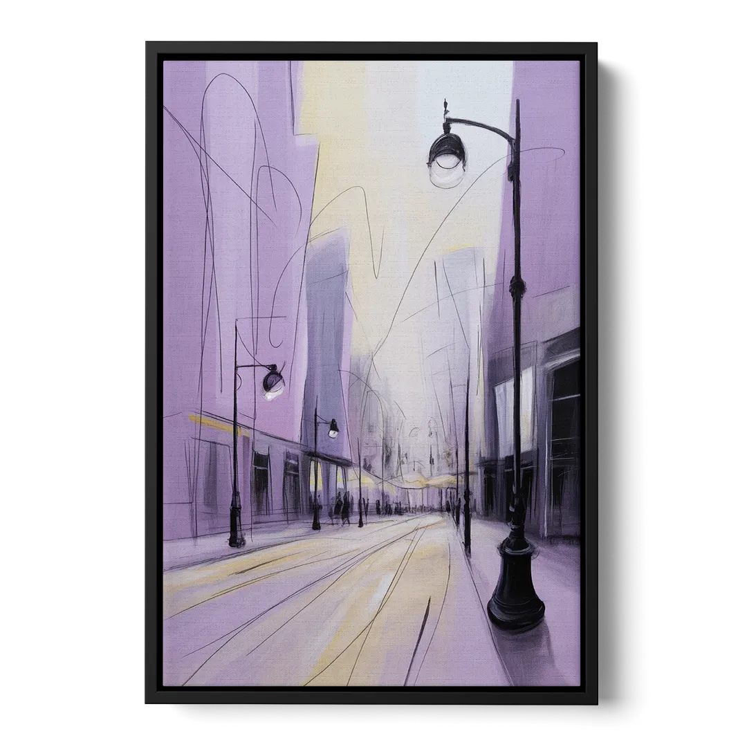 Nowy Swiat Stroll Front - Black Canvas Wall Art