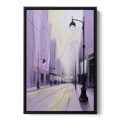 Nowy Swiat Stroll Front - Black Canvas Wall Art