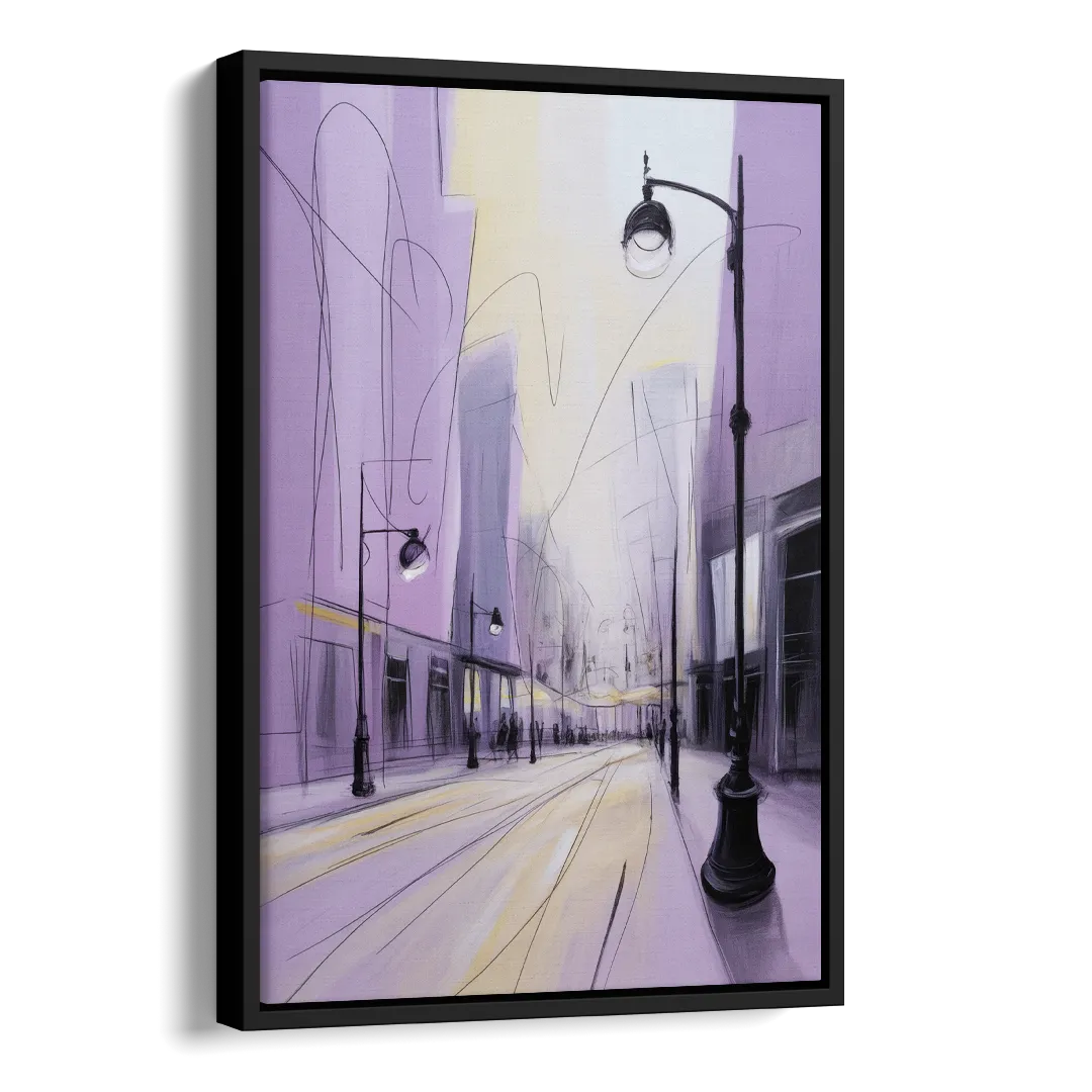 Nowy Swiat Stroll Side - Black Canvas Wall Art
