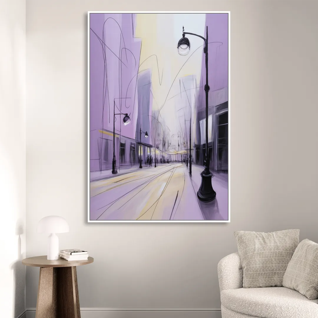 Nowy Swiat Stroll Sitting Room - White Canvas Wall Art
