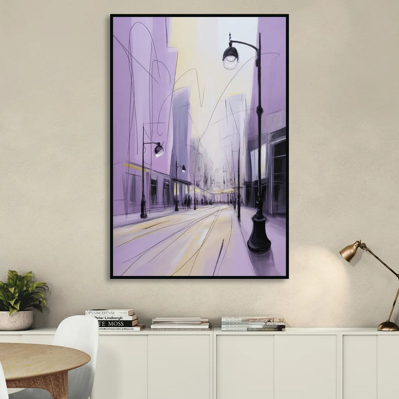 Nowy Swiat Stroll Sitting Room - Black Canvas Wall Art