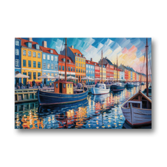 Nyhavn Serenity - Canvas Wall Art - Front
