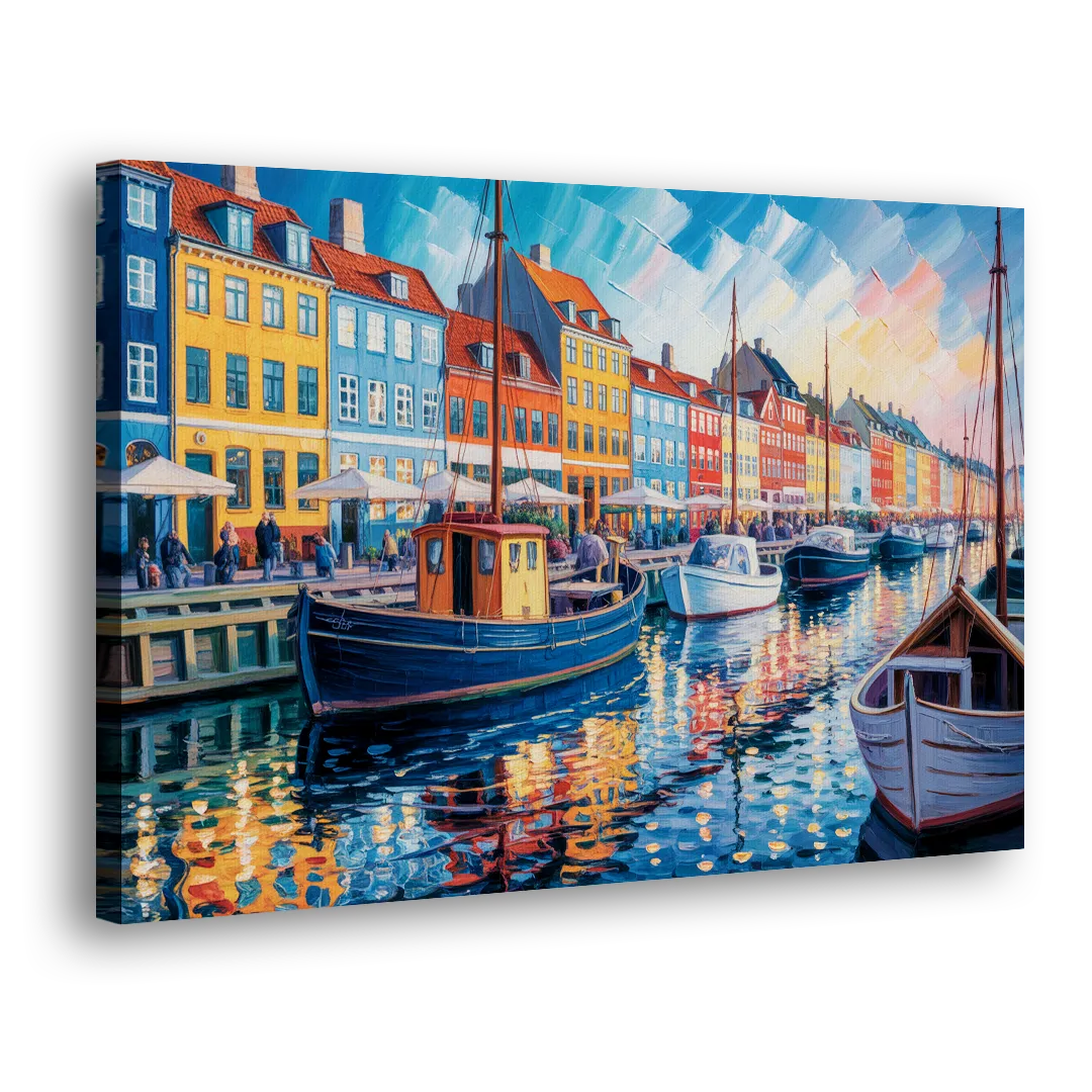 Nyhavn Serenity Side - Canvas Wall Art