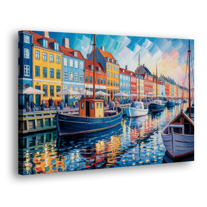 Nyhavn Serenity Side - Canvas Wall Art