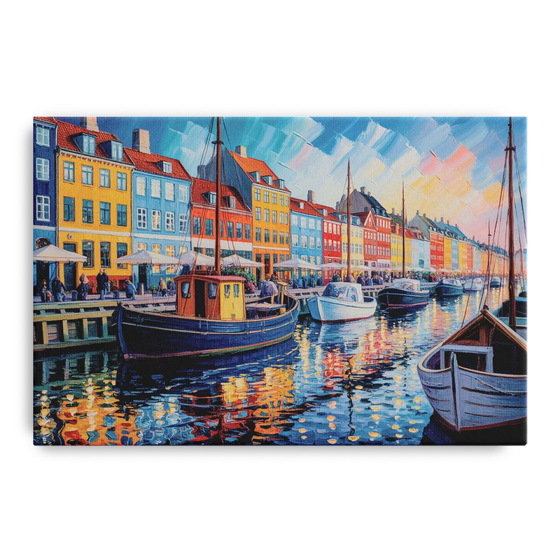 Nyhavn Serenity Front - Canvas Wall Art