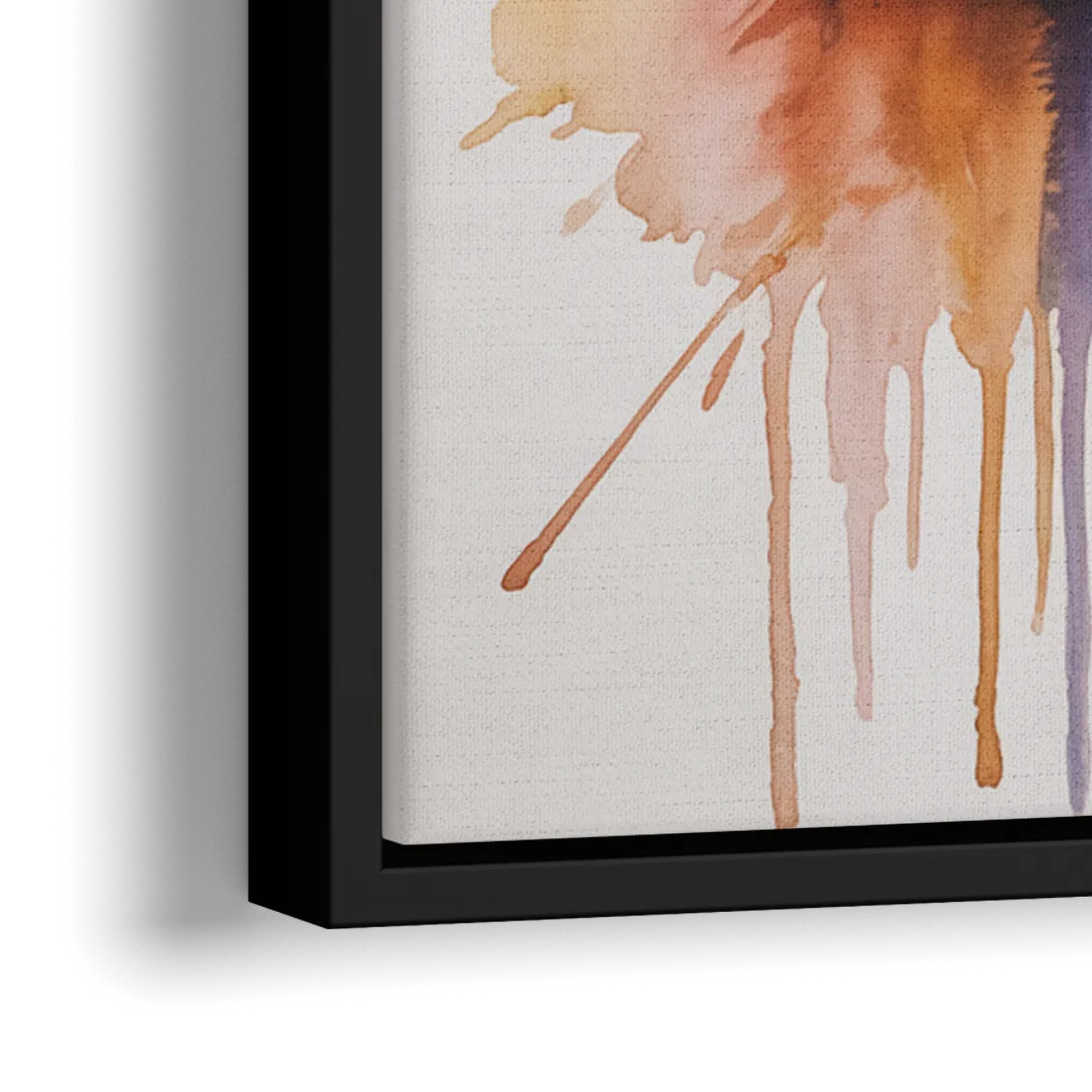 Oakland Athletics A Watercolor Tribute to Baseball Legacy - Close-Up Black Frame Canvas