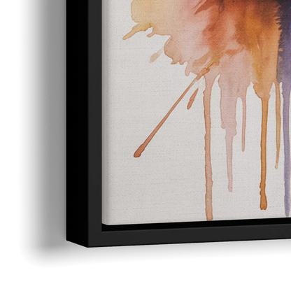 Oakland Athletics A Watercolor Tribute to Baseball Legacy - Close-Up Black Frame Canvas