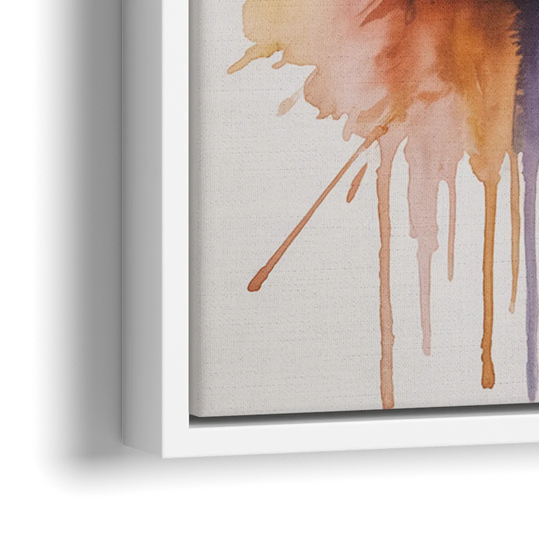 Oakland Athletics A Watercolor Tribute to Baseball Legacy - Close-Up White Frame Canvas