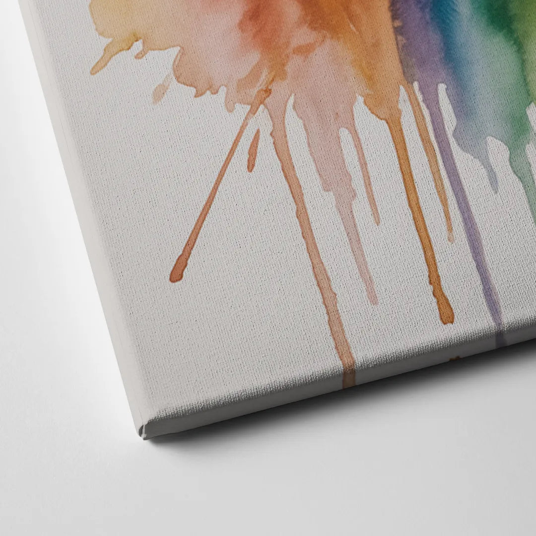 Oakland Athletics A Watercolor Tribute to Baseball Legacy Canvas Close Up