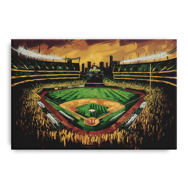 Oakland Athletics Stadium Front - Canvas Wall Art