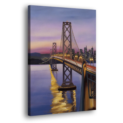 Oakland Bay Bridge View Side - Canvas Wall Art