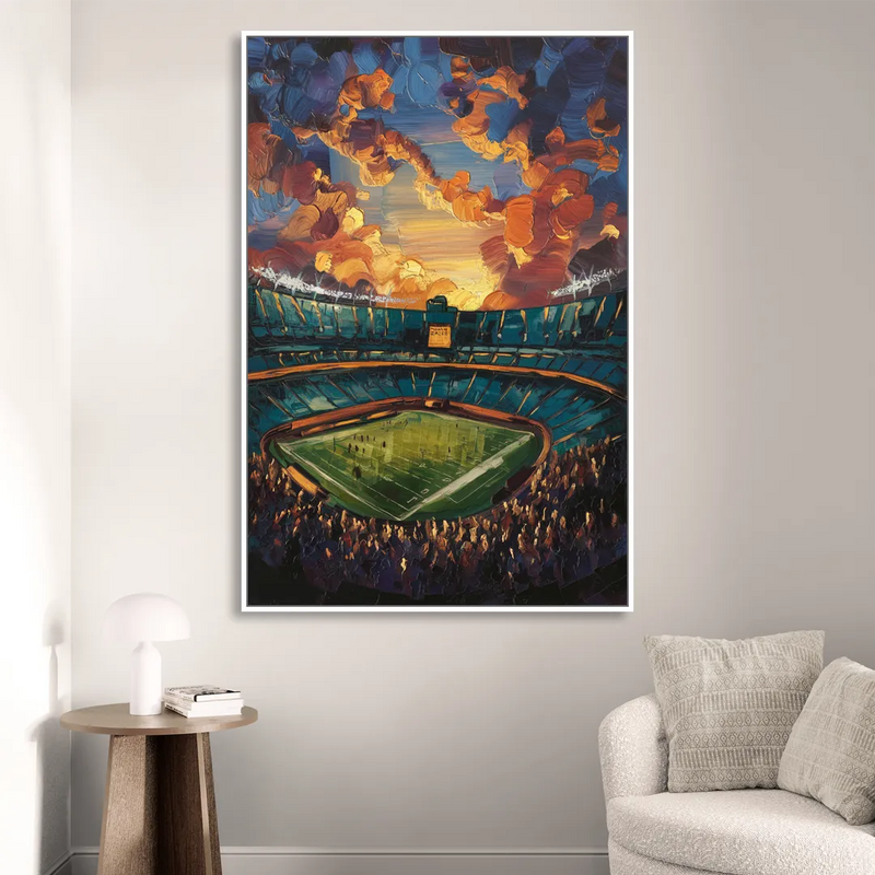 Oakland Coliseum Memories Sitting Room - White Canvas Wall Art
