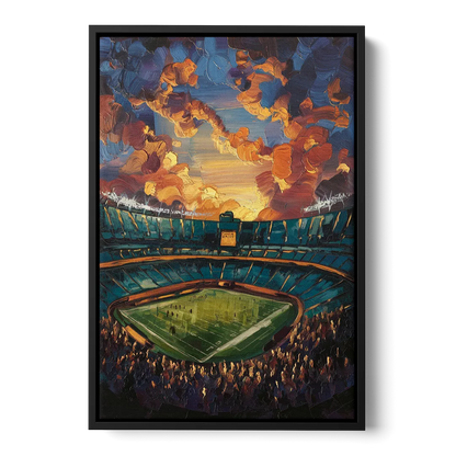 Oakland Coliseum Memories Front - Black Canvas Wall Art