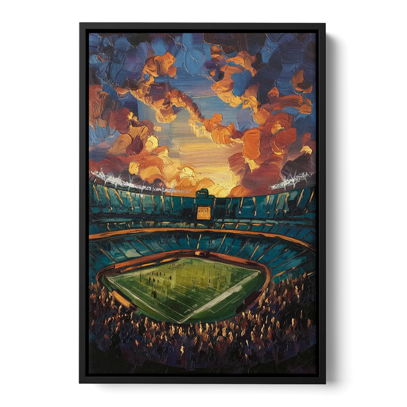 Oakland Coliseum Memories Front - Black Canvas Wall Art