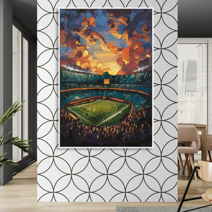 Oakland Coliseum Memories Living Room - White Canvas Wall Art