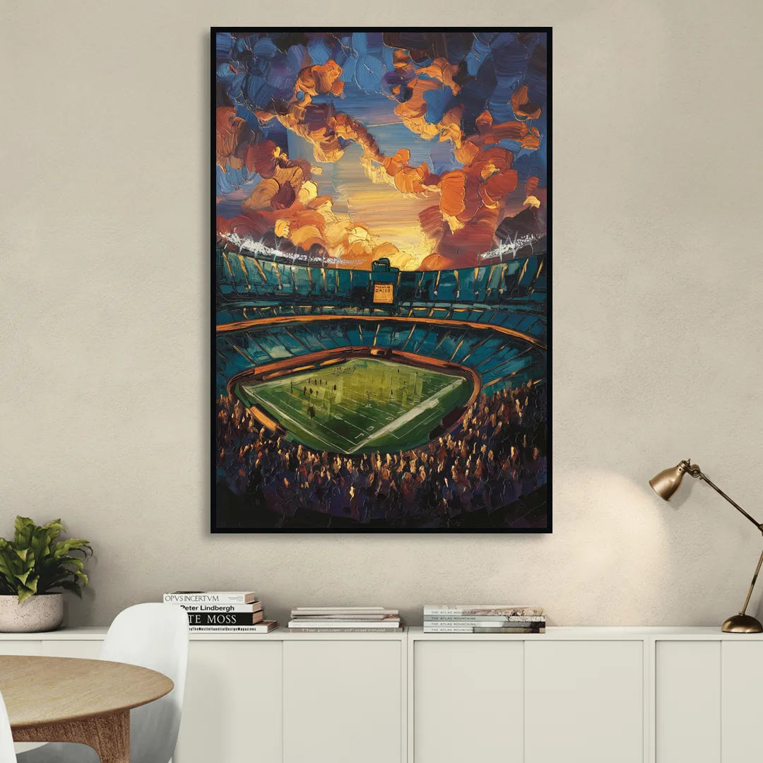 Oakland Coliseum Memories Sitting Room - Black Canvas Wall Art