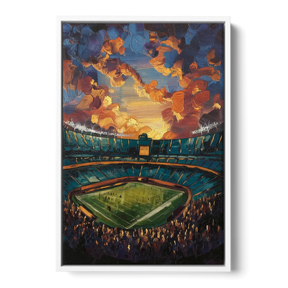 Oakland Coliseum Memories Front - White Canvas Wall Art