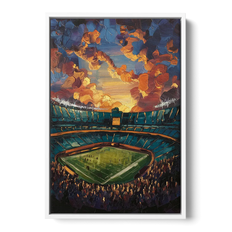 Oakland Coliseum Memories Front - White Canvas Wall Art