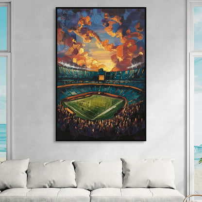Oakland Coliseum Memories Living Room - Black Canvas Wall Art