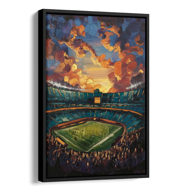 Oakland Coliseum Memories Side - Black Canvas Wall Art