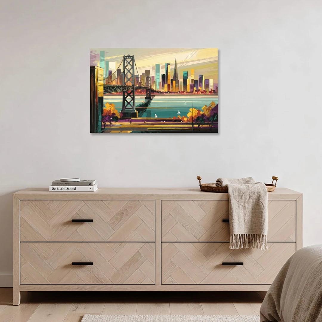 Oakland Downtown Vibes - Canvas Wall Art - Coffee Table - 36x24
