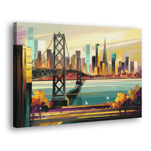 Oakland Downtown Vibes - Canvas Wall Art - Side