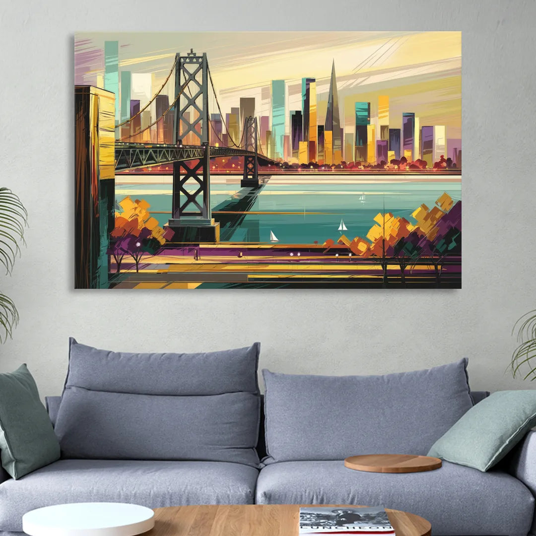 Oakland Downtown Vibes Living Room - Canvas Wall Art