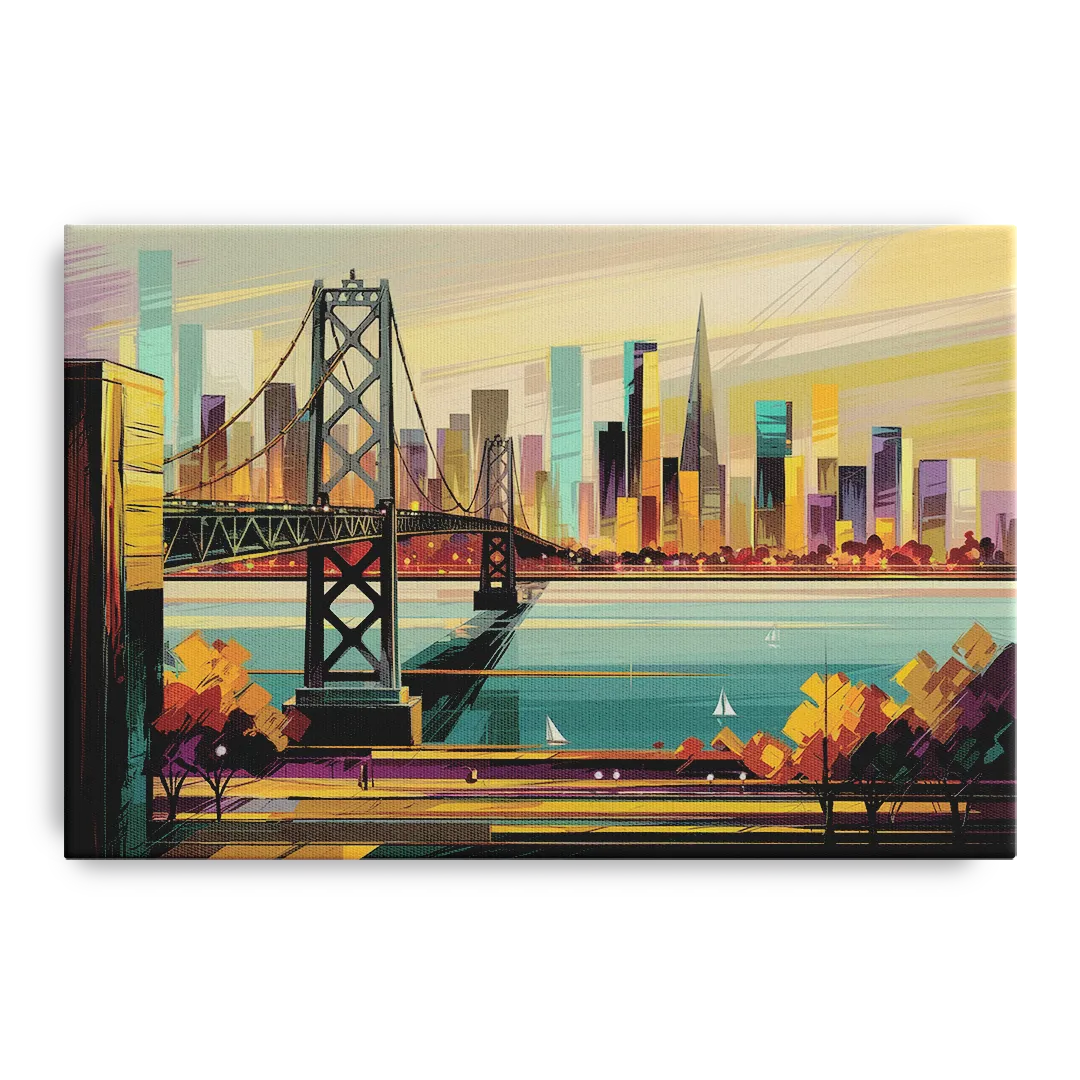 Oakland Downtown Vibes Front - Canvas Wall Art
