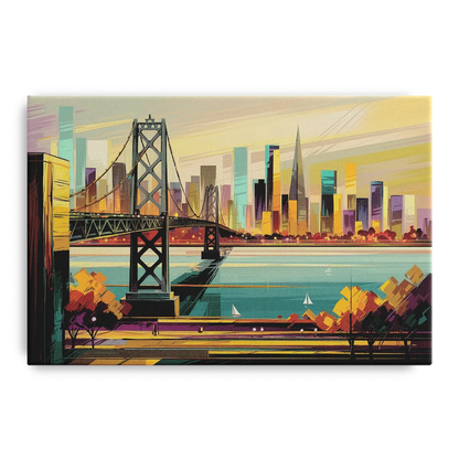 Oakland Downtown Vibes Front - Canvas Wall Art