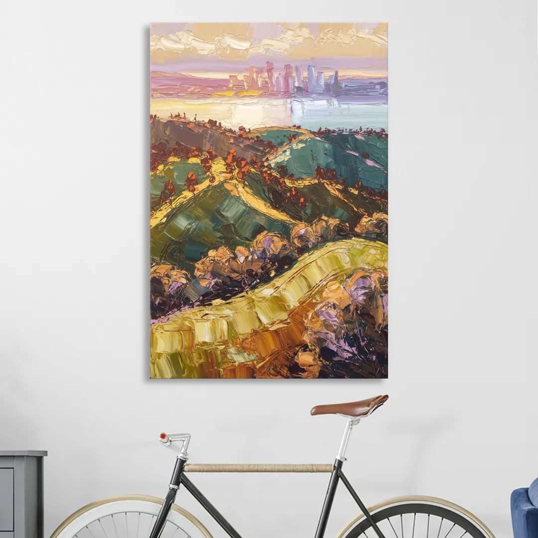 Oakland Hills Panorama Sitting Room - Canvas Wall Art