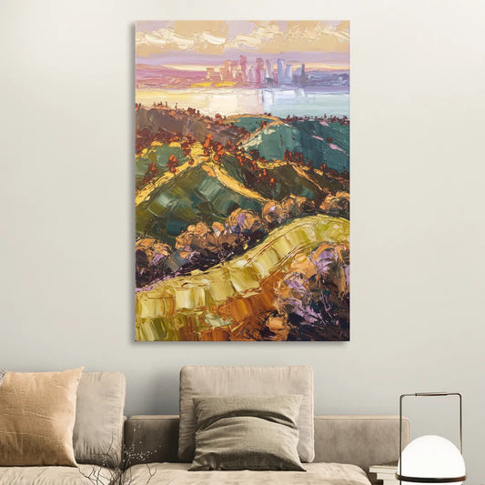 Oakland Hills Panorama Living Room - Canvas Wall Art