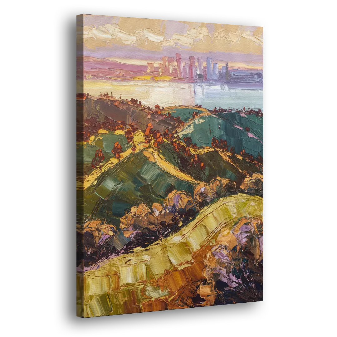 Oakland Hills Panorama Side - Canvas Wall Art