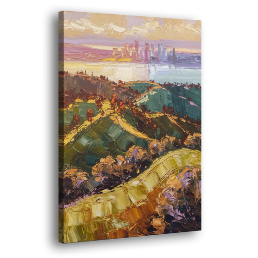 Oakland Hills Panorama Side - Canvas Wall Art