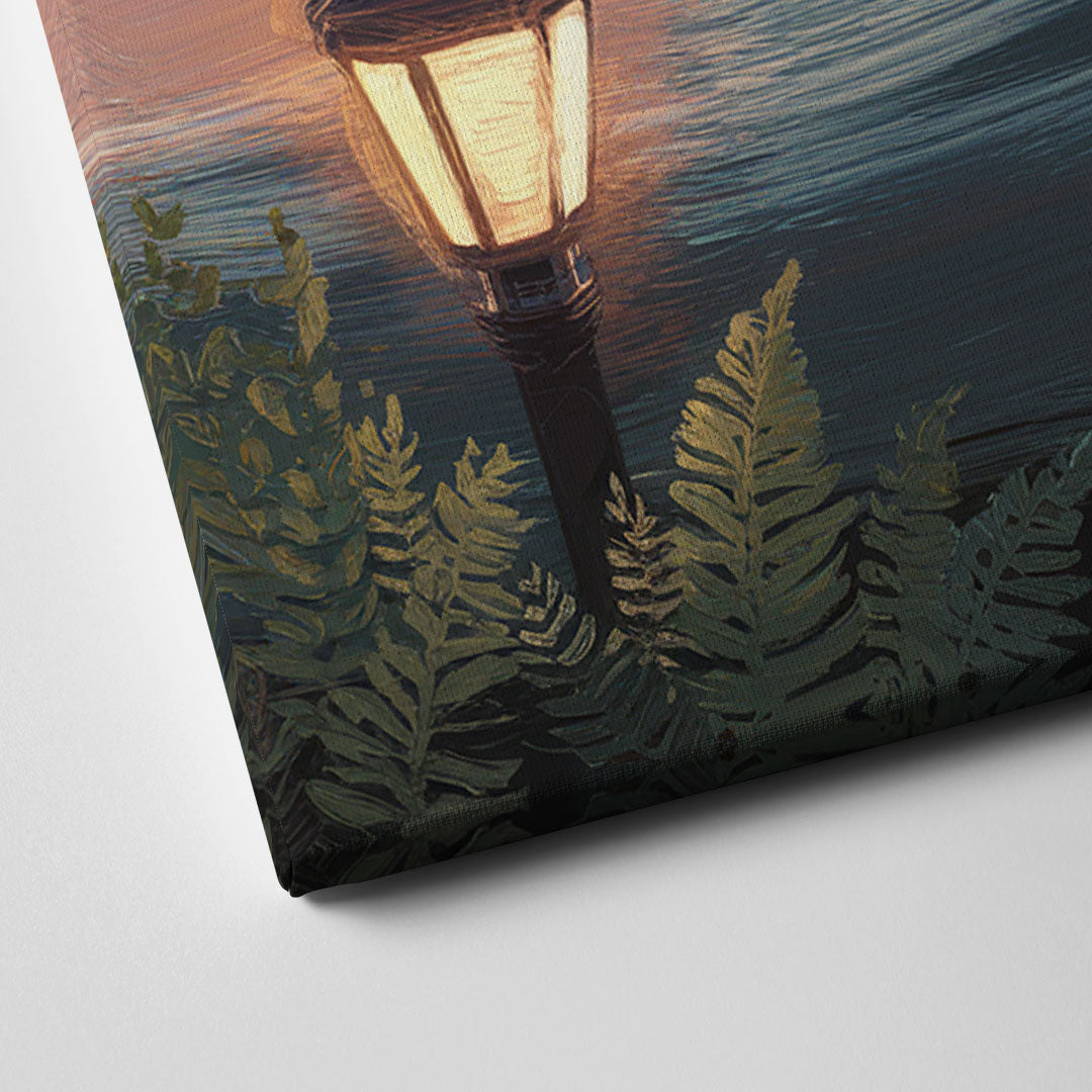 Oakland Lake Merritt Reflection Canvas Close Up