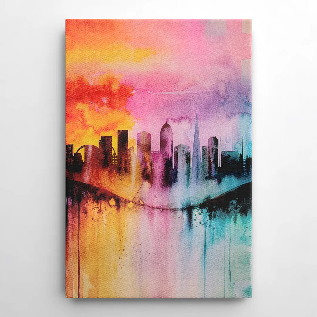Oakland Skyline Sunset - Canvas Wall Art