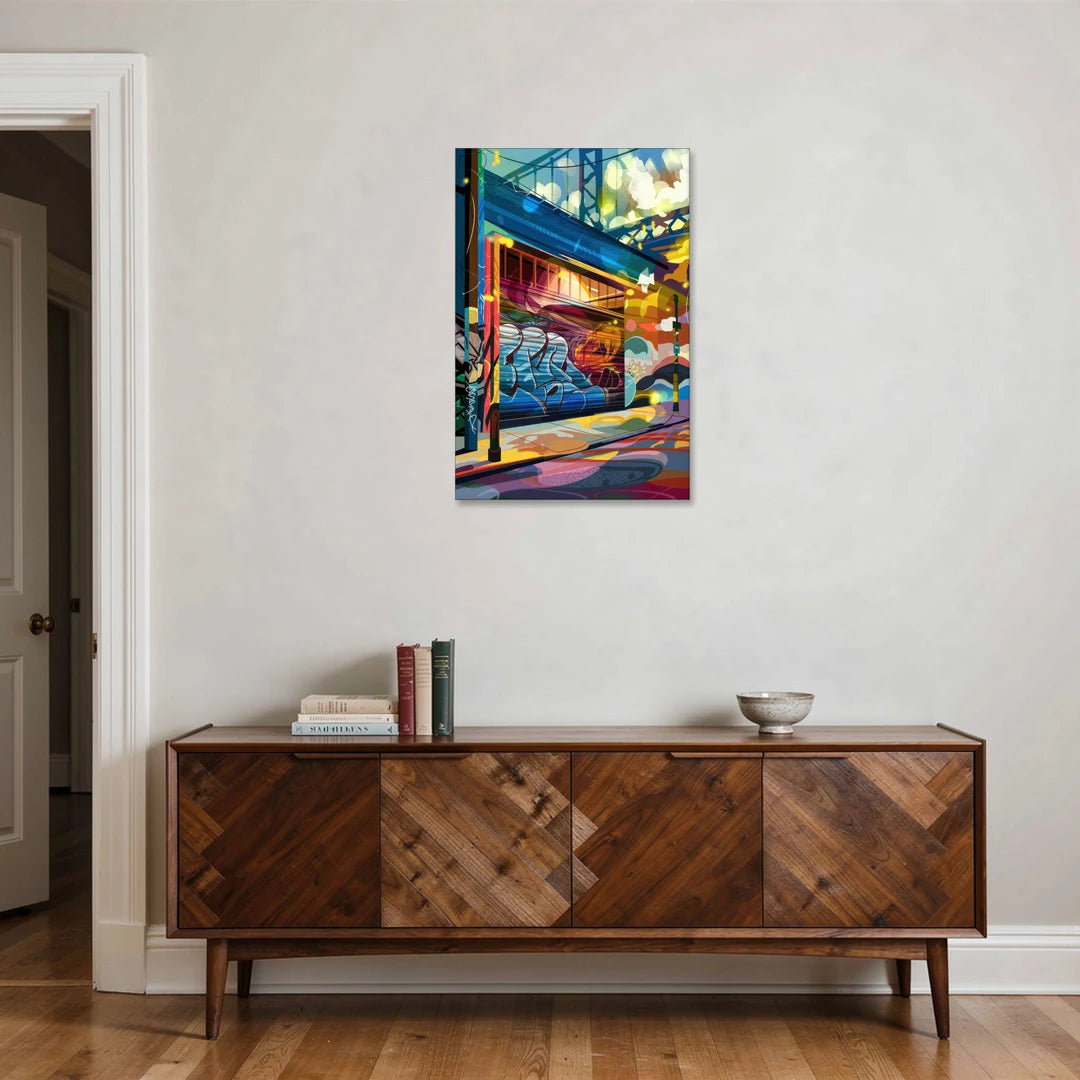 Oakland Street Art Scene - Canvas Wall Art - Coffee Table - 24x36