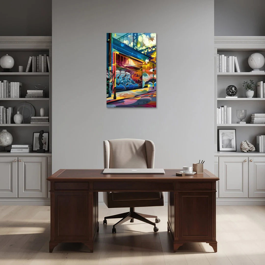 Oakland Street Art Scene - Canvas Wall Art - Office - 24x36