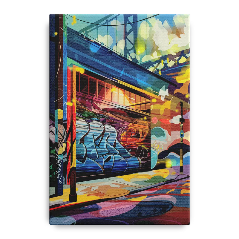 Oakland Street Art Scene Front - Canvas Wall Art