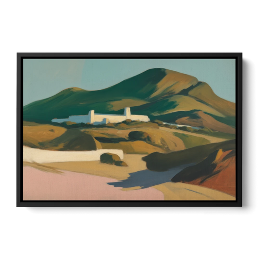 Obispado Hill Vista - Black Framed Canvas Wall Art - Front