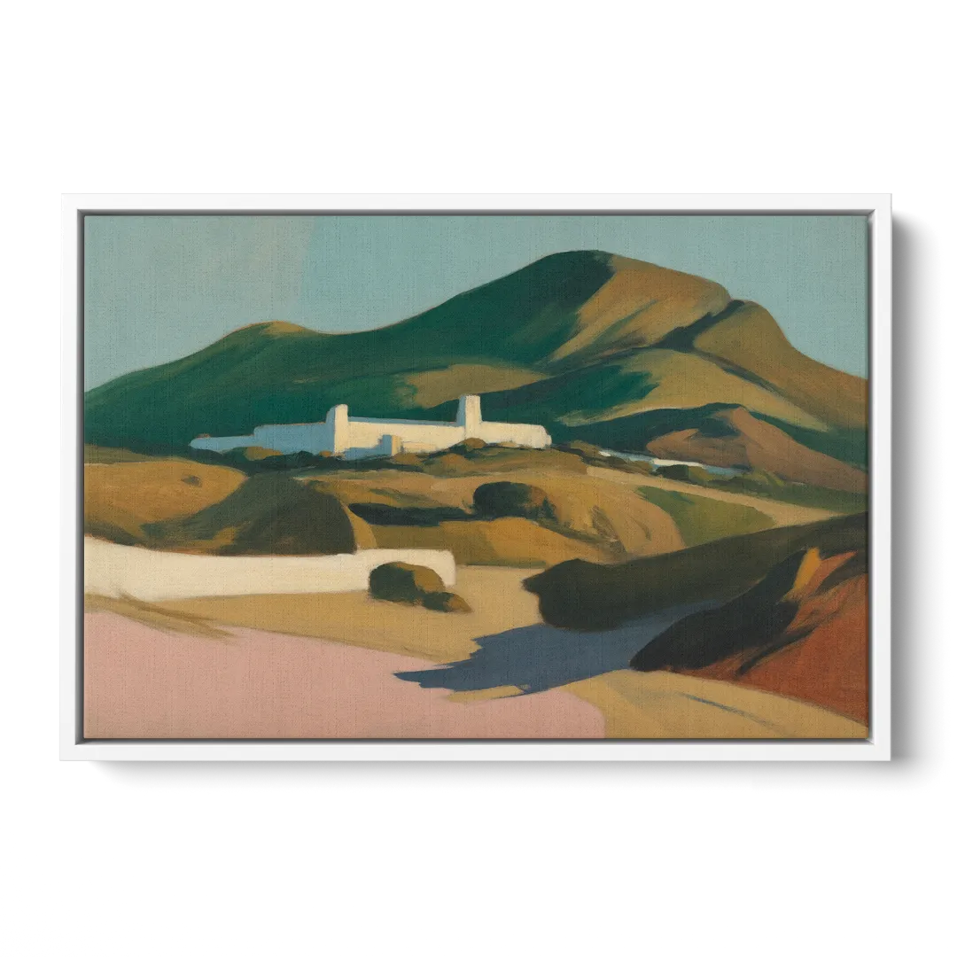 Obispado Hill Vista Front - White Canvas Wall Art