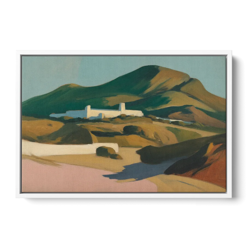 Obispado Hill Vista Front - White Canvas Wall Art