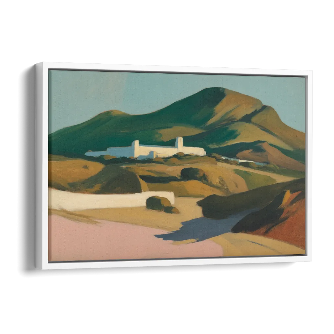 Obispado Hill Vista Side - White Canvas Wall Art
