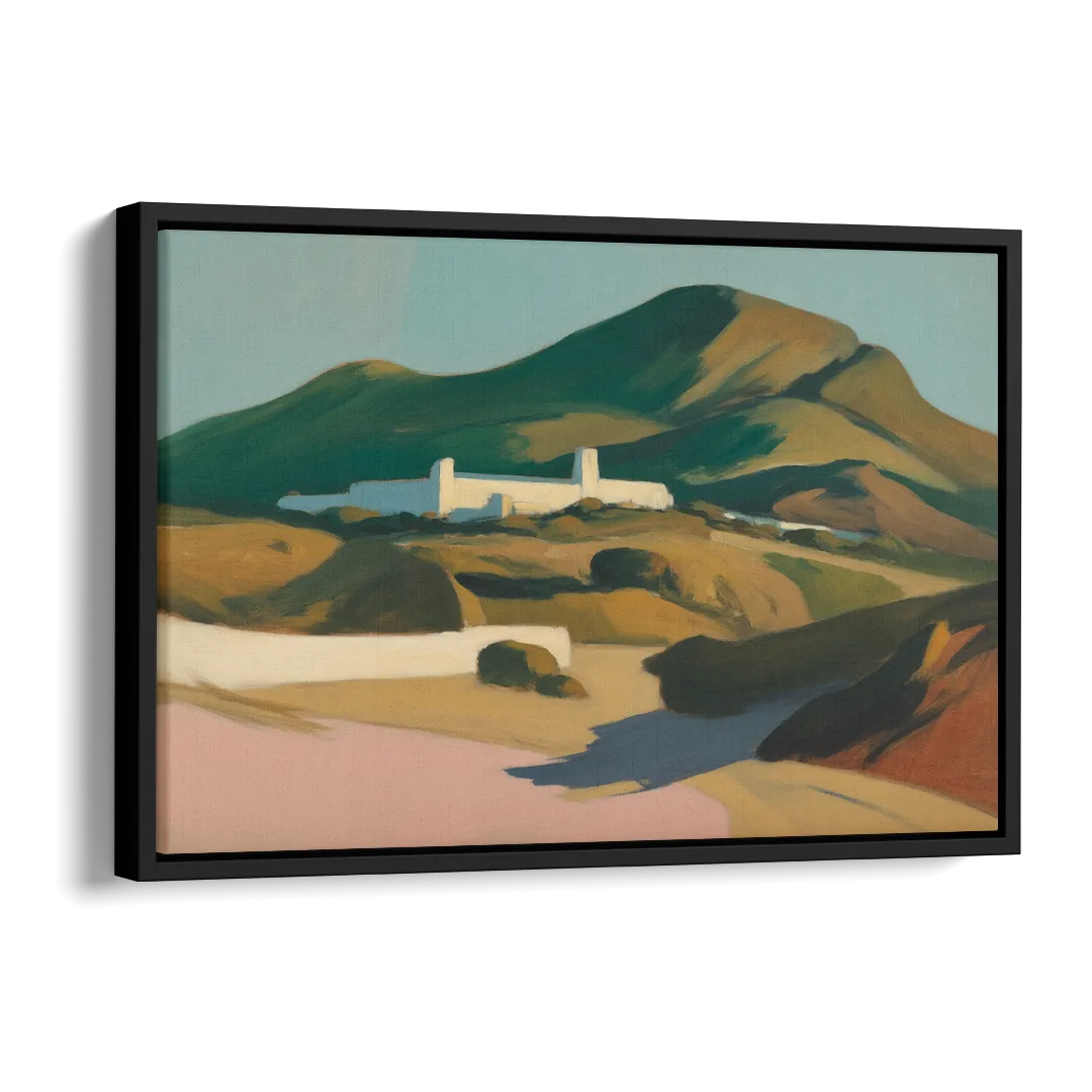 Obispado Hill Vista Side - Black Canvas Wall Art