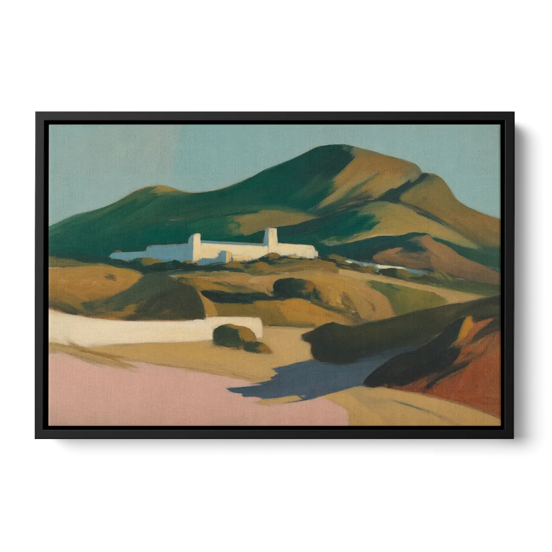 Obispado Hill Vista Front - Black Canvas Wall Art
