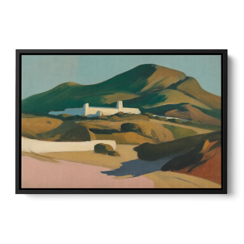 Obispado Hill Vista Front - Black Canvas Wall Art