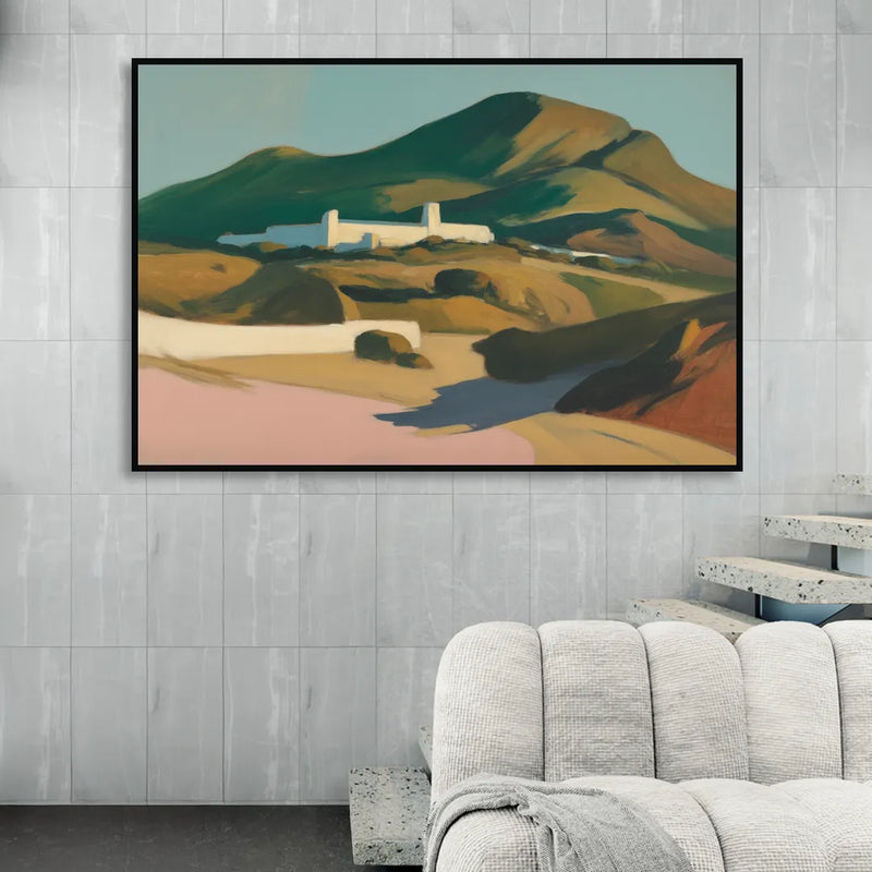 Obispado Hill Vista Sitting Room - Black Canvas Wall Art