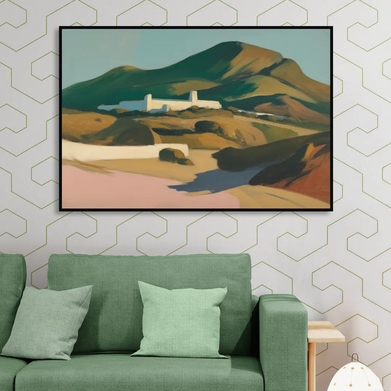 Obispado Hill Vista Living Room - Black Canvas Wall Art