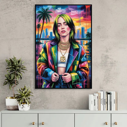 Ocean Eyes Sitting Room - Black Canvas Wall Art