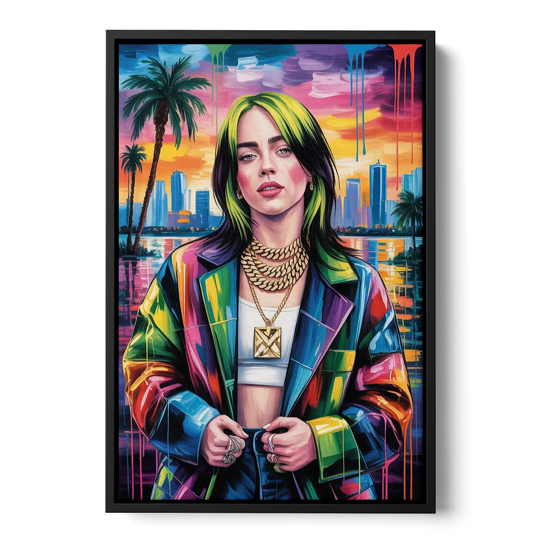 Ocean Eyes Front - Black Canvas Wall Art